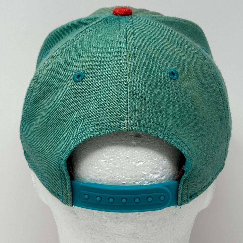 Nike True Swoosh Logo Wool Hat Baseball Cap Snapback 6 Panel Green - Picture 3 of 10